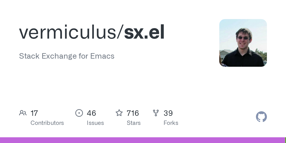 Watch vermiculus/sx.el: Stack Exchange for Emacs – Latest News