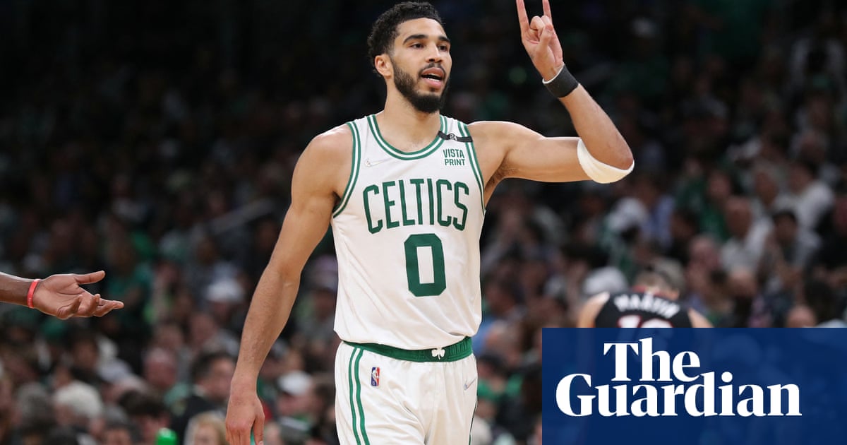 Watch Boston Celtics maul Miami Heat to level NBA Eastern Conference final | NBA – The Guardian News
