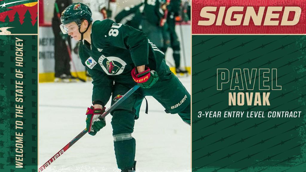 Watch Wild Signs Forward Pavel Novak to Three-Year, Entry Level Contract – Latest News