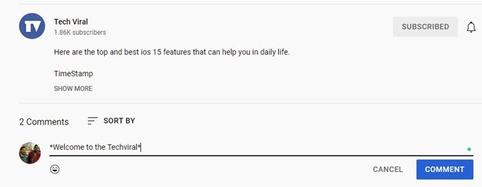 Bold Comments on YouTube